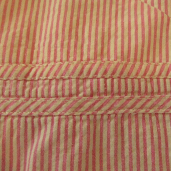 OSHKOSH GENUINE KIDS GIRL'S SIZE 24 mo DRESS PINK & WHITE STRIPE CHURCH SUNDRESS - Picture 4 of 13